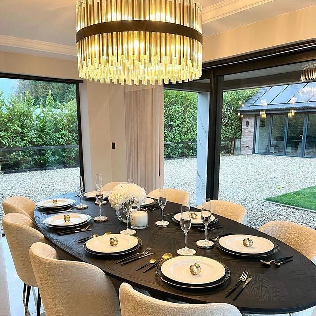 Rylight Antique Brass Round Chandelier/High-end Ceiling Light Fixture