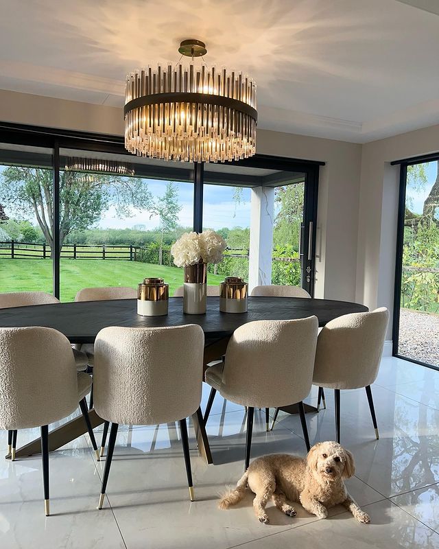 Rylight Antique Brass Round Chandelier/High-end Ceiling Light Fixture