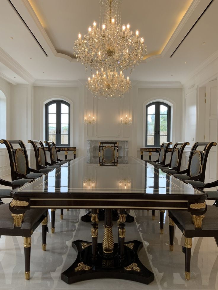 Rylight 6/8/10/12/18-lichte kaars keizerlijke kristallen kroonluchter in zilver/gouden afwerking