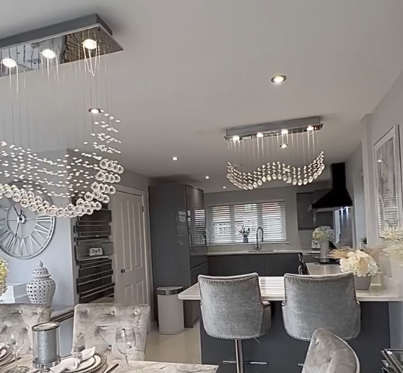 Rylight 4/6-lichts creatieve kristallen bolgolfkroonluchter