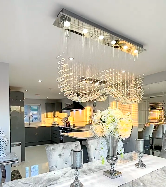 Rylight 4/6-lichts creatieve kristallen bolgolfkroonluchter