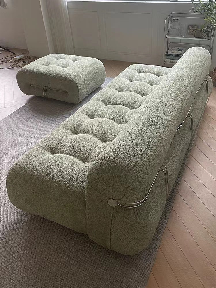 Vintage Leather/Cotton Soriana Armchairs Sofa For Living Room/Study