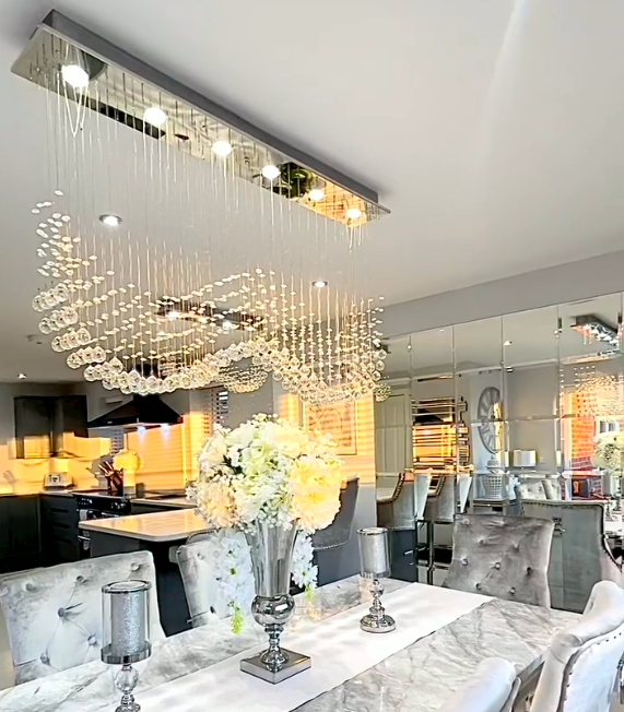 Rylight 4/6-lichts creatieve kristallen bolgolfkroonluchter