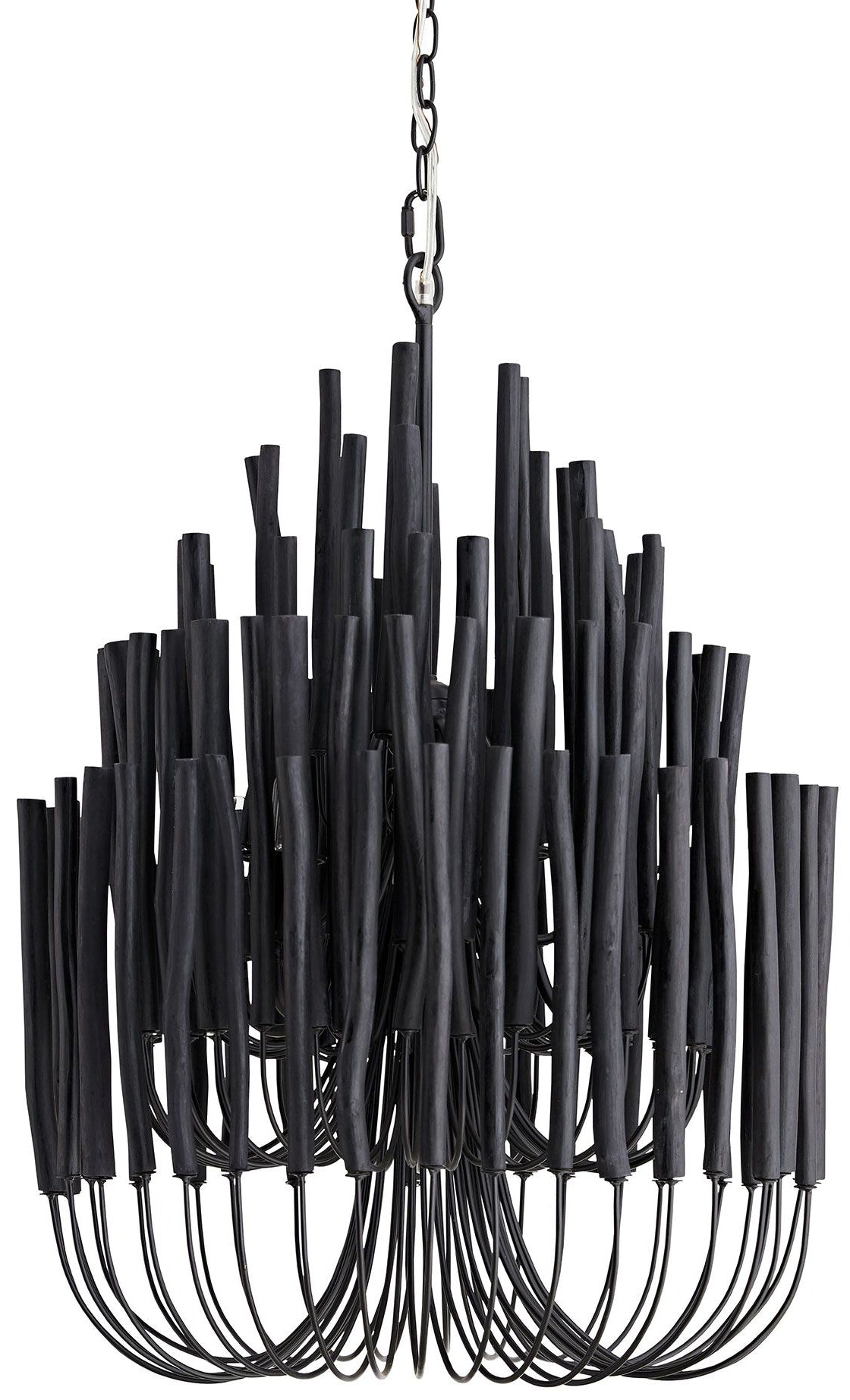 Rylight 5/6-Light Modern Branch Modeling Chandelier in White/Black Color