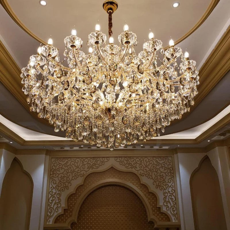 Rylight klassieke kristallen kroonluchter met 16/39 lichtkaarsen