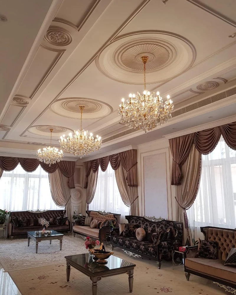 Rylight klassieke kristallen kroonluchter met 16/39 lichtkaarsen