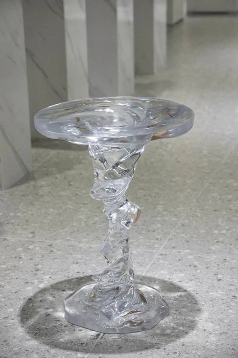 Transparent Acrylic Resin Ripple Coffee Table/Chair
