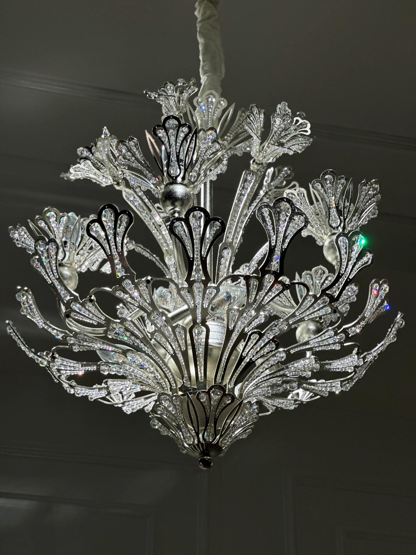 French Style Floral Crystal Chandelier
