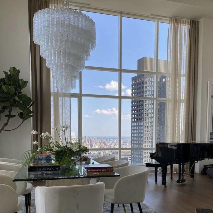 ثريا من الزجاج المنفوخ يدويًا من Rylight 3/5/7 طبقات