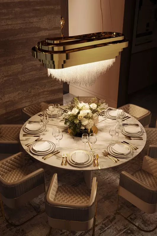 رايلايت 9-Light Rectangle Kitchen Island Crysta الثريا