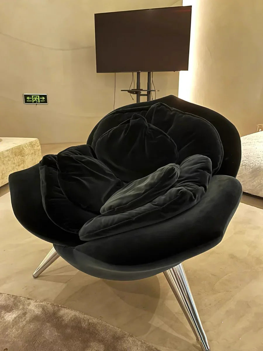 كرسي أريكة على شكل بتلات الورد على الطراز الإيطالي