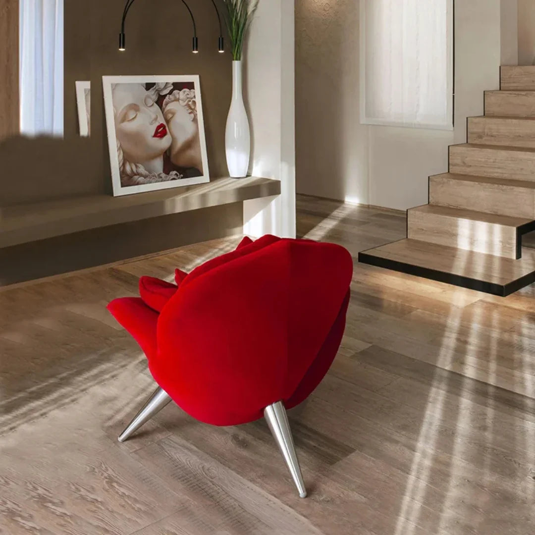 كرسي أريكة على شكل بتلات الورد على الطراز الإيطالي