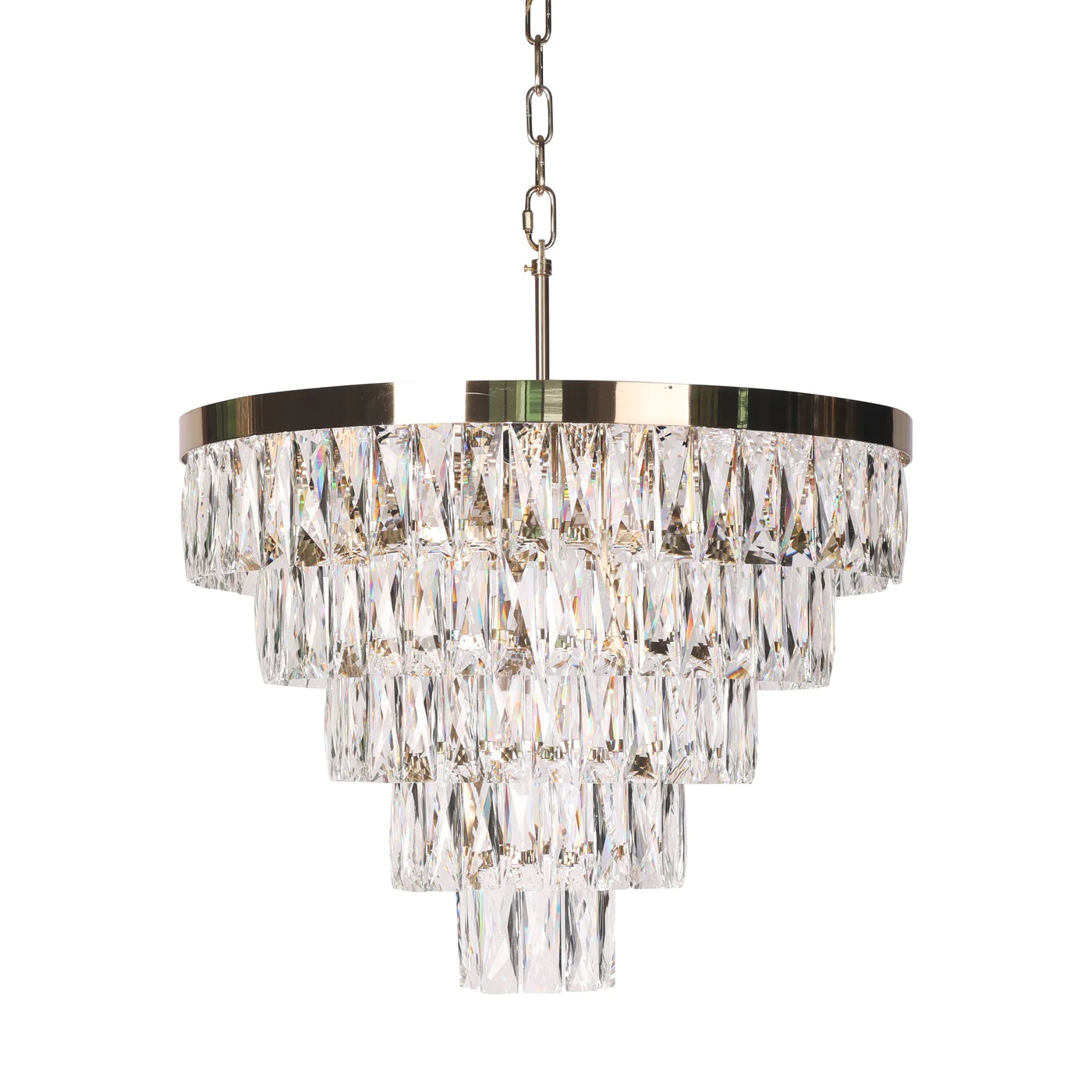 Rylight 5/7/10-Tier High Quality Crystal Chandelier with Gold Finish