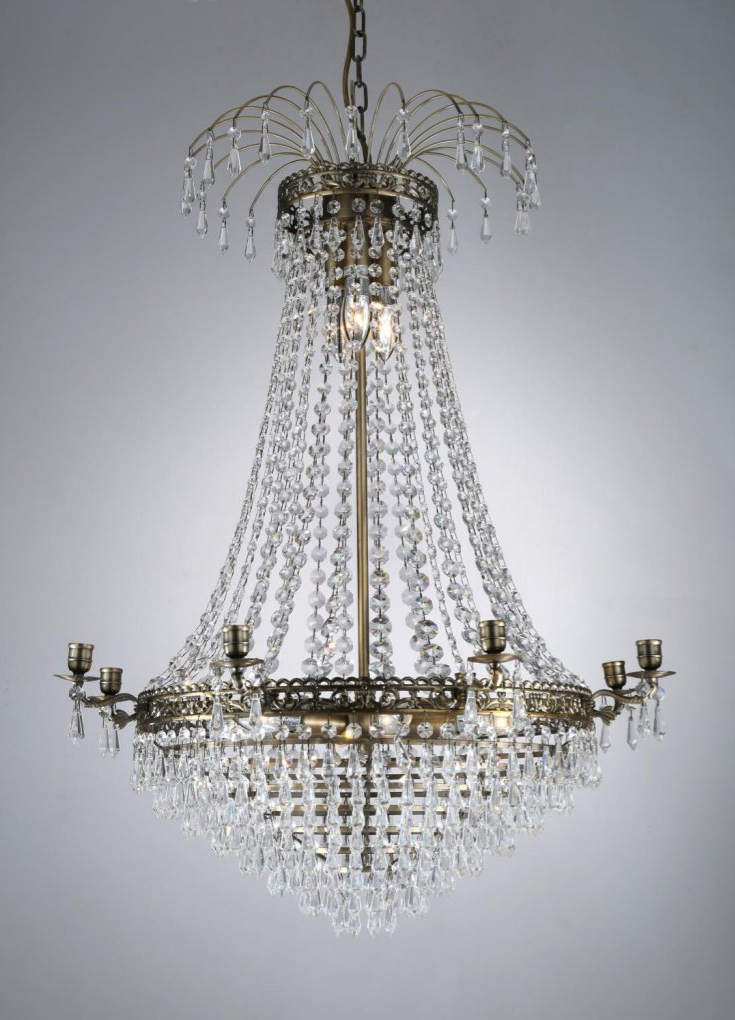 ثريا رايليت إمباير 5/6/8/14 ذراع شمعة كريستال كراون مضادة للنحاس