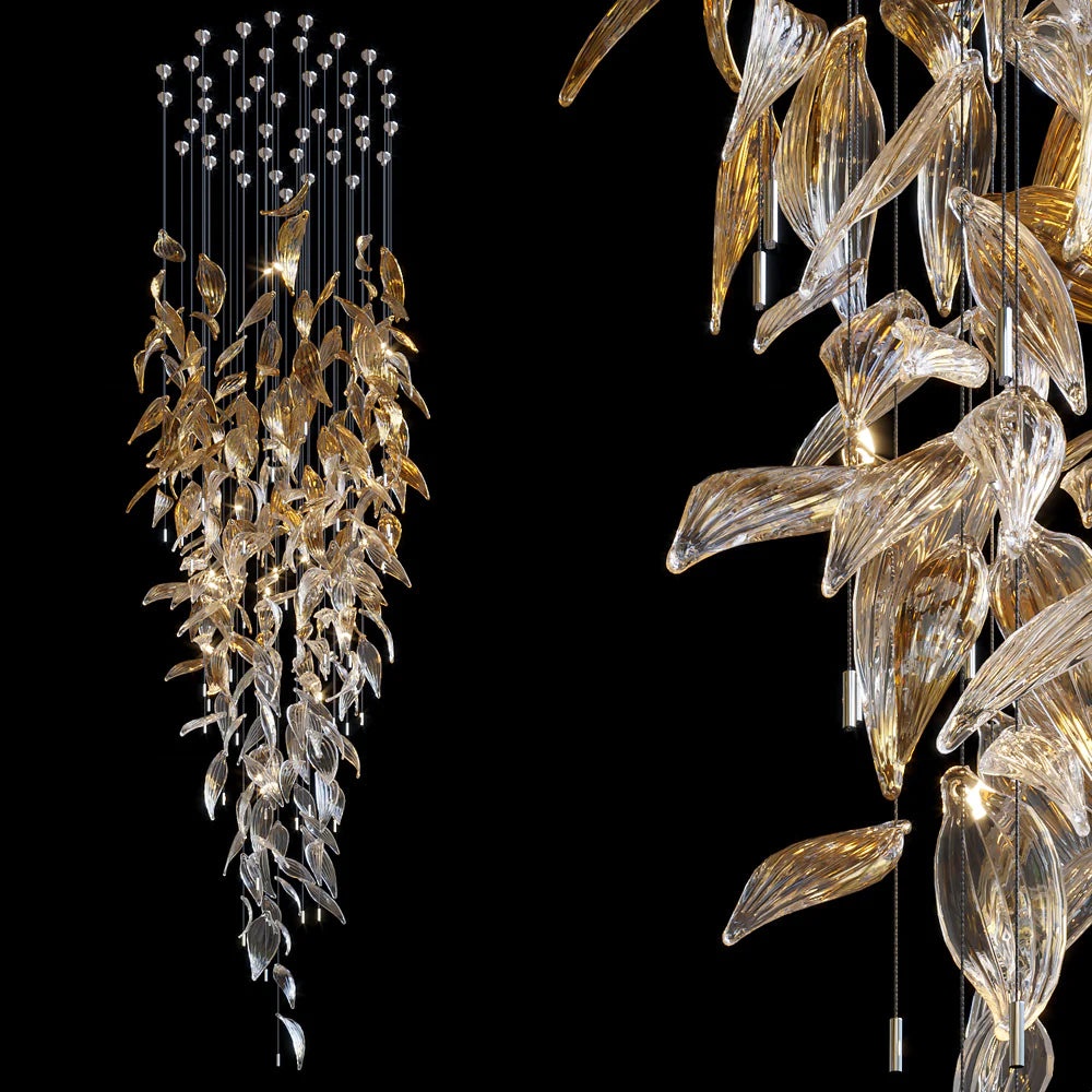 Rylight Modern Design Custom Project Kristallen bladvormige hanger