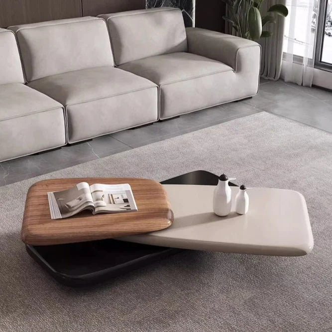 Minimalist Rotatable Coffee Table for Living Room