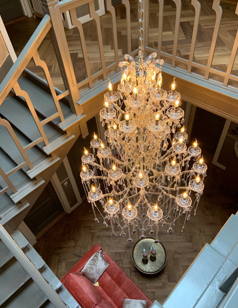 Rylight 37-Light Classic Candle Light Crystal Chandelier