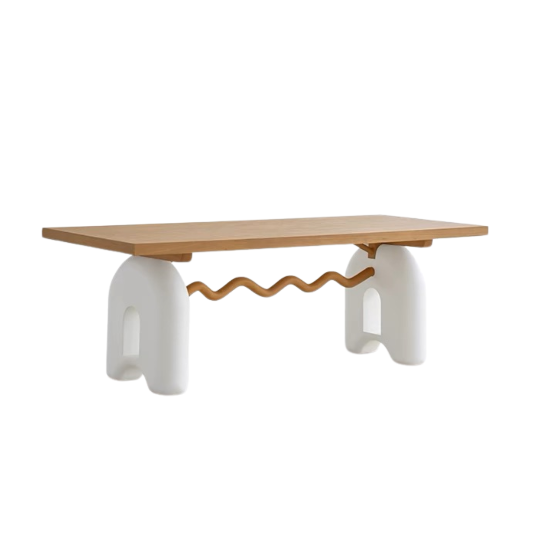 Rylight French Cream Style Solid Wood Dining Table