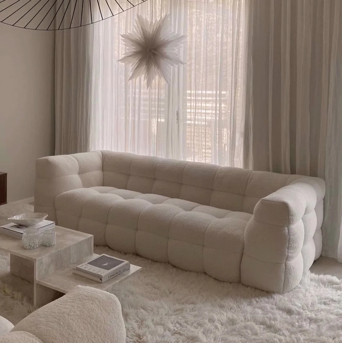 أريكة قماش خبز الخطمي الاسكندنافية