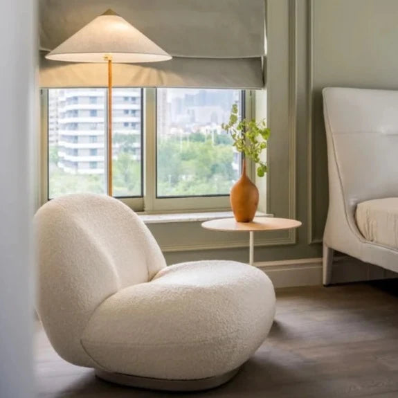 Nordic Fleece Pear Sofa Chair For Bedroom/Study/Balcony
