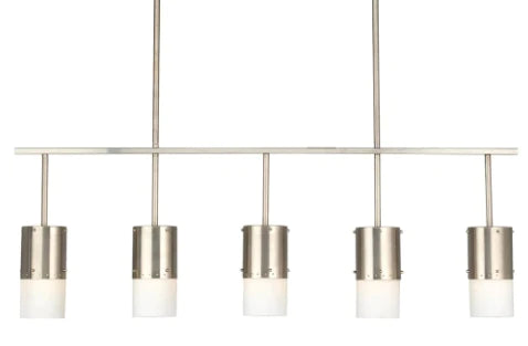 Rylight 5-Light Industrial Antique Silver Chandelier