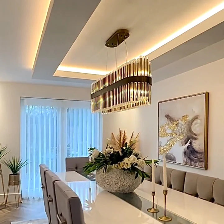 Rylight Antique Brass Round Chandelier/High-end Ceiling Light Fixture