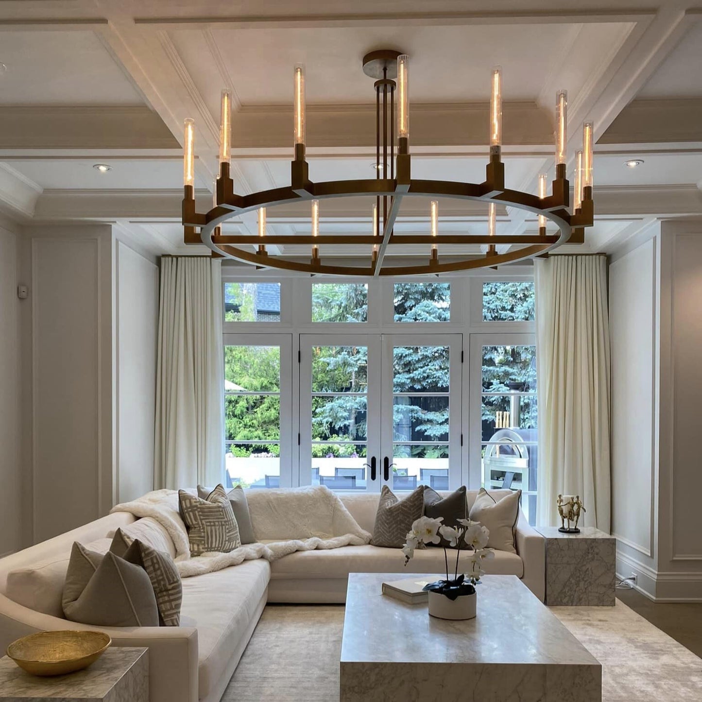 ثريا زجاجية أنبوبية مستديرة/خطية من رايلايت