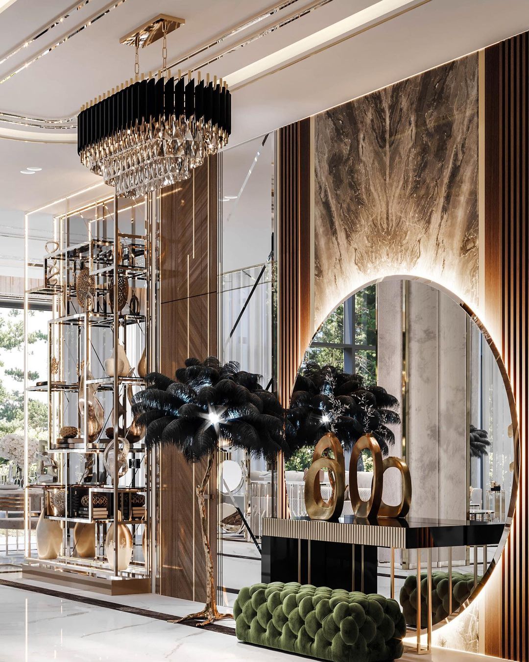 Rylight 3/4/5-laags ovale/ronde kristallen gelaagde kroonluchter