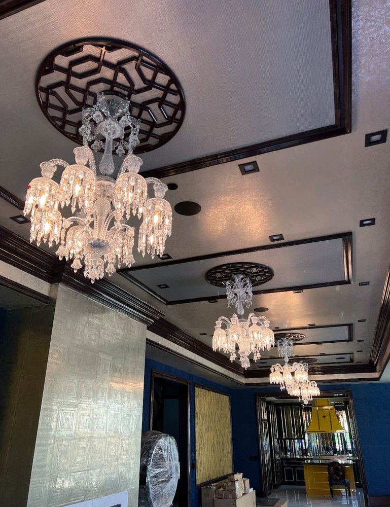 Rylight Luxe Royal Grote meerlaagse kaars-kristallen kroonluchter