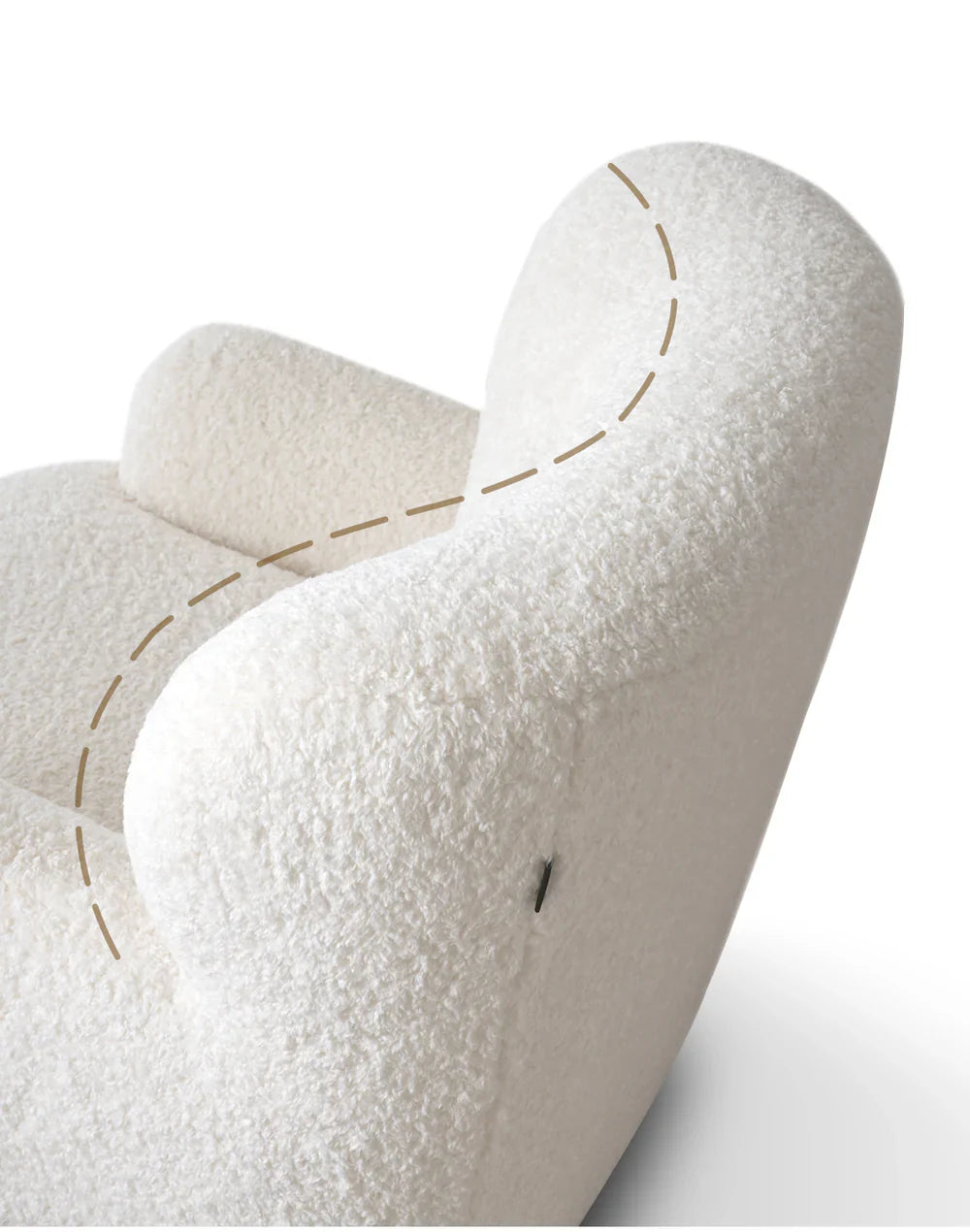 Moderne crèmekleurige Bear loungestoel