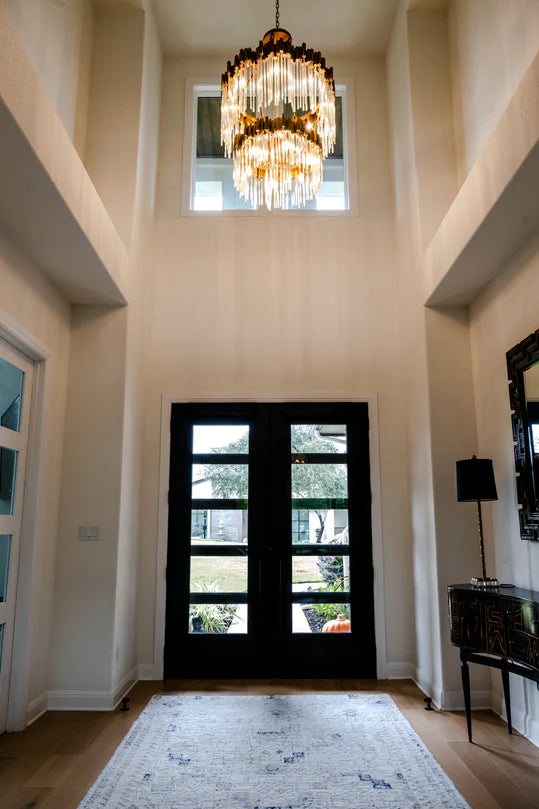 Rylight 1/2/3/4-laags ronde kristallen kroonluchter Creatieve waterval kroonluchter