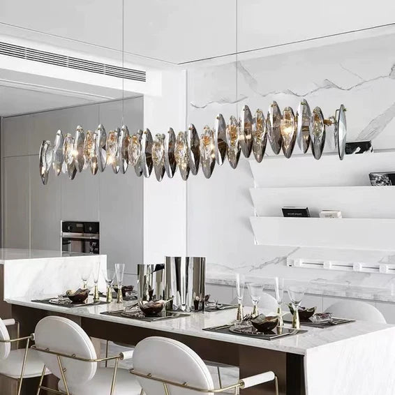 Luxury Leaf Crystal Chandelier for Living Room Modern/Dining Room
