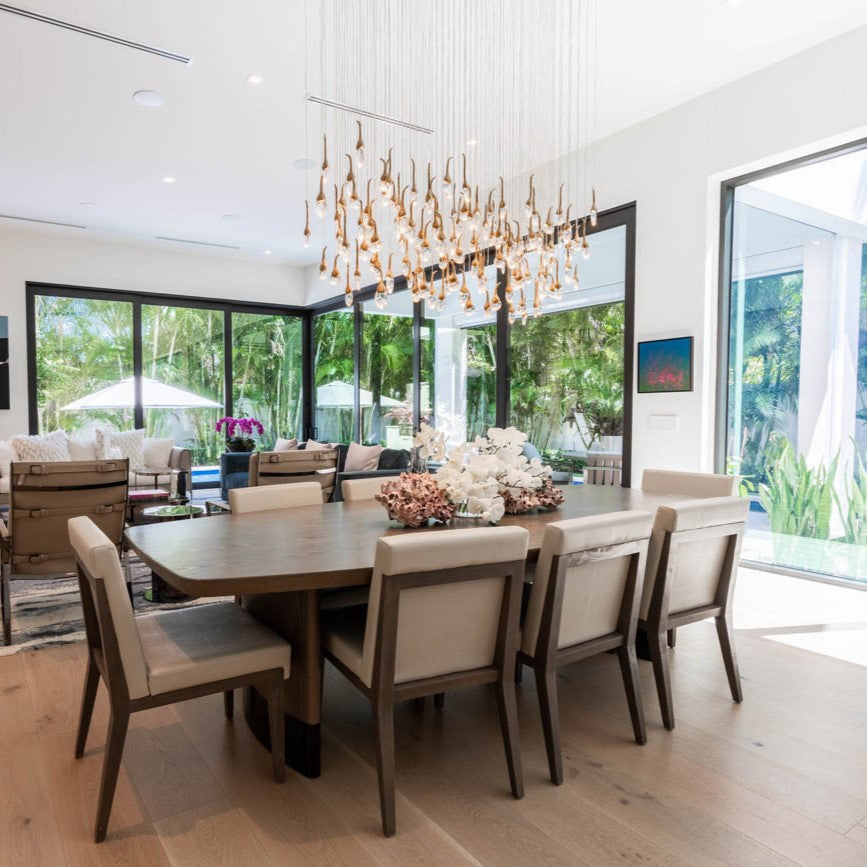 ثريا كريستالية حديثة ومبتكرة لغرفة الطعام