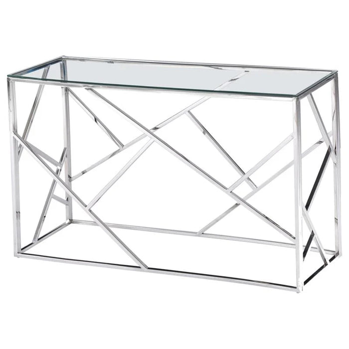 Rylight Stainless Steel Living Room End Table in Gold/Silver Finish
