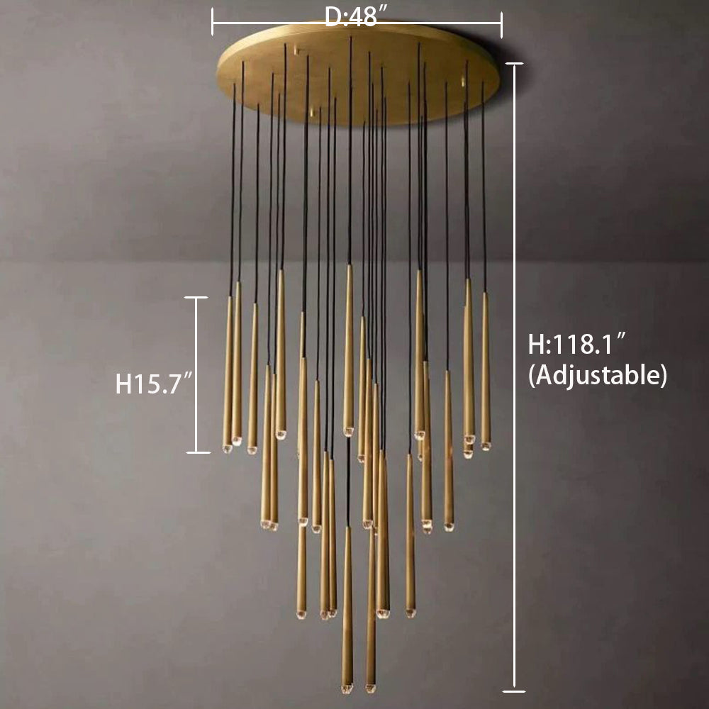 Rylight 10/12/14/18/30 - قلادة جزيرة المطبخ الخفيفة بلمسة نهائية من النحاس