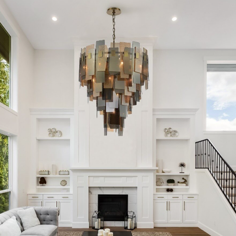 Luxe, prachtige meerlaagse hangkroonluchter voor woonkamer/eetkamer/slaapkamer