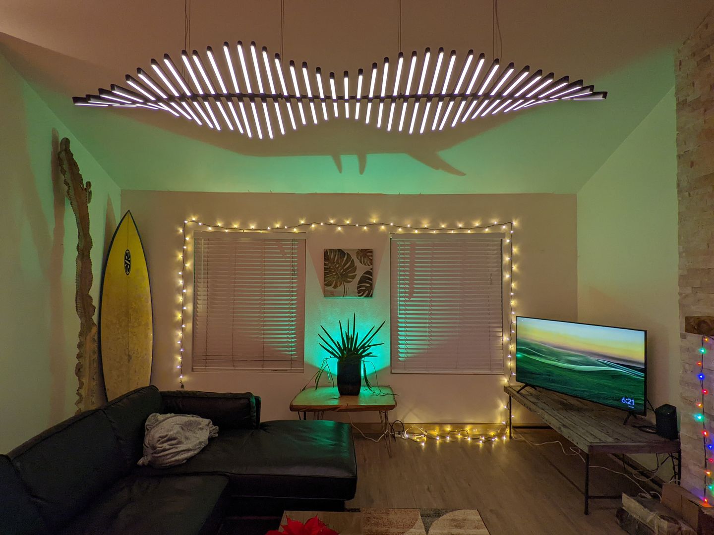 Rylight Linear Waves Chandelier