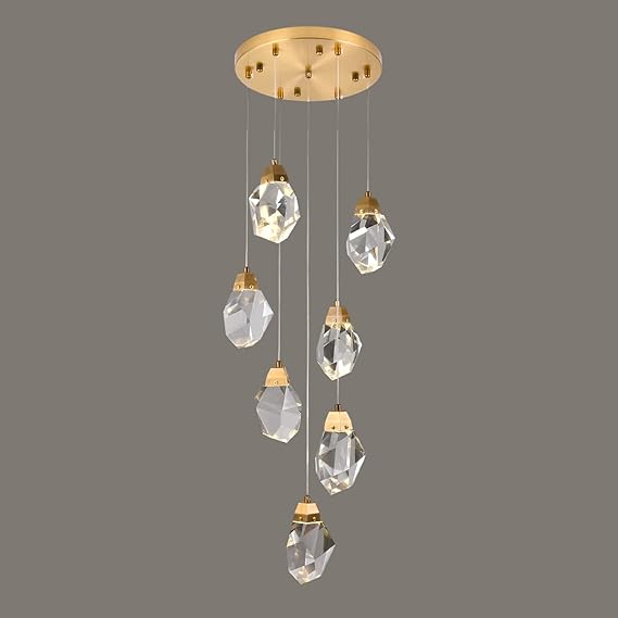 Rylight 1/3/7/14/22-Light Diamond Raindrop Crystal Chandelier