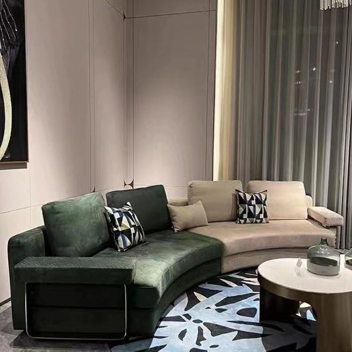 Italian Extra Large Curve Light Luxury Sofa For Living Room