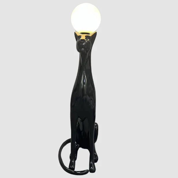 Rylight Zwart/Rode Zittende Hond Staande Lamp