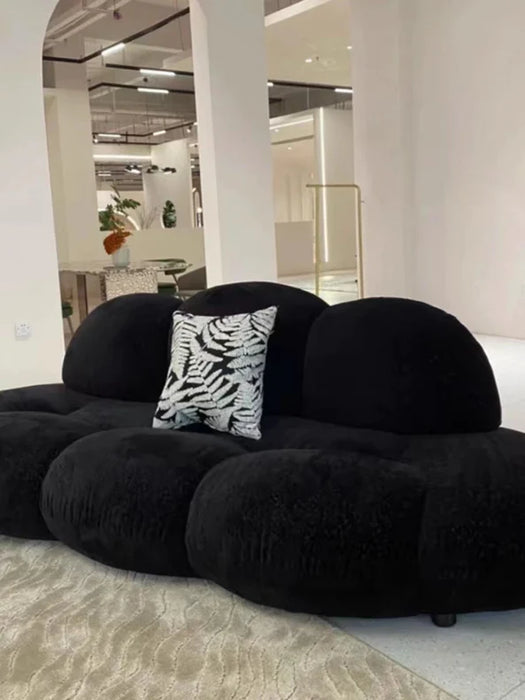 Rylight Fluff Velvet Sofa for Living Room/Bedroom
