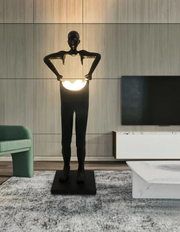 Rylight Man Draagt Broek Standbeeld Staande Lamp