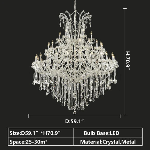 Rylight Candle Branch Crystal Chandelier