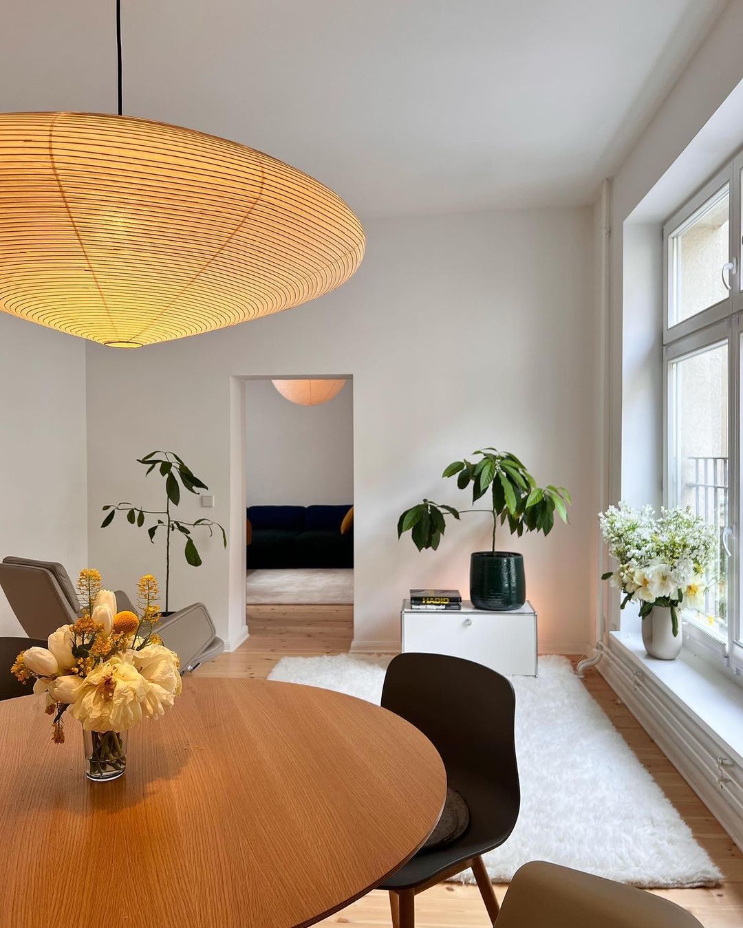 Rylight Hand-Crafted Minimalism White Paper Lampshade Pendant