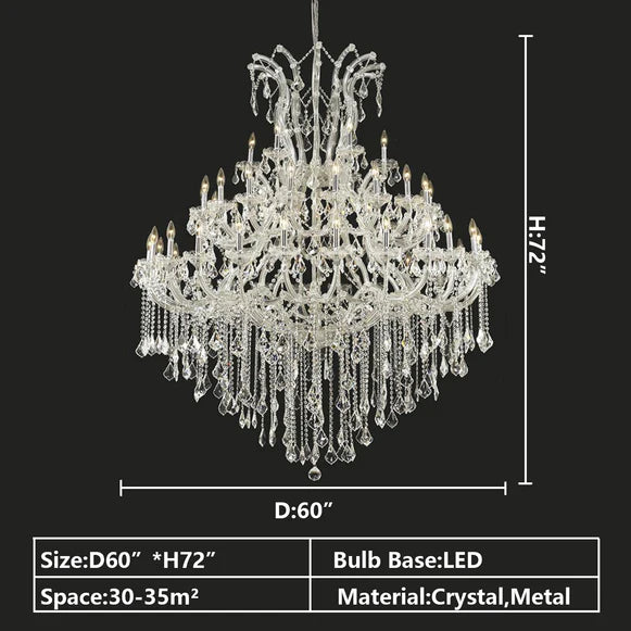 Rylight Candle Branch Crystal Chandelier