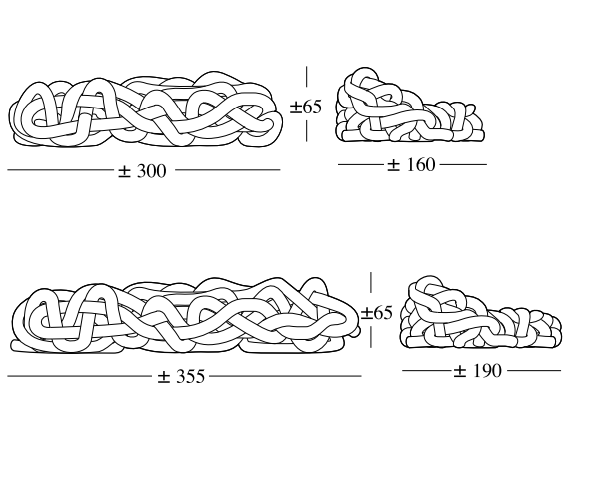 Rylight Python Velvet Tubes Sofa