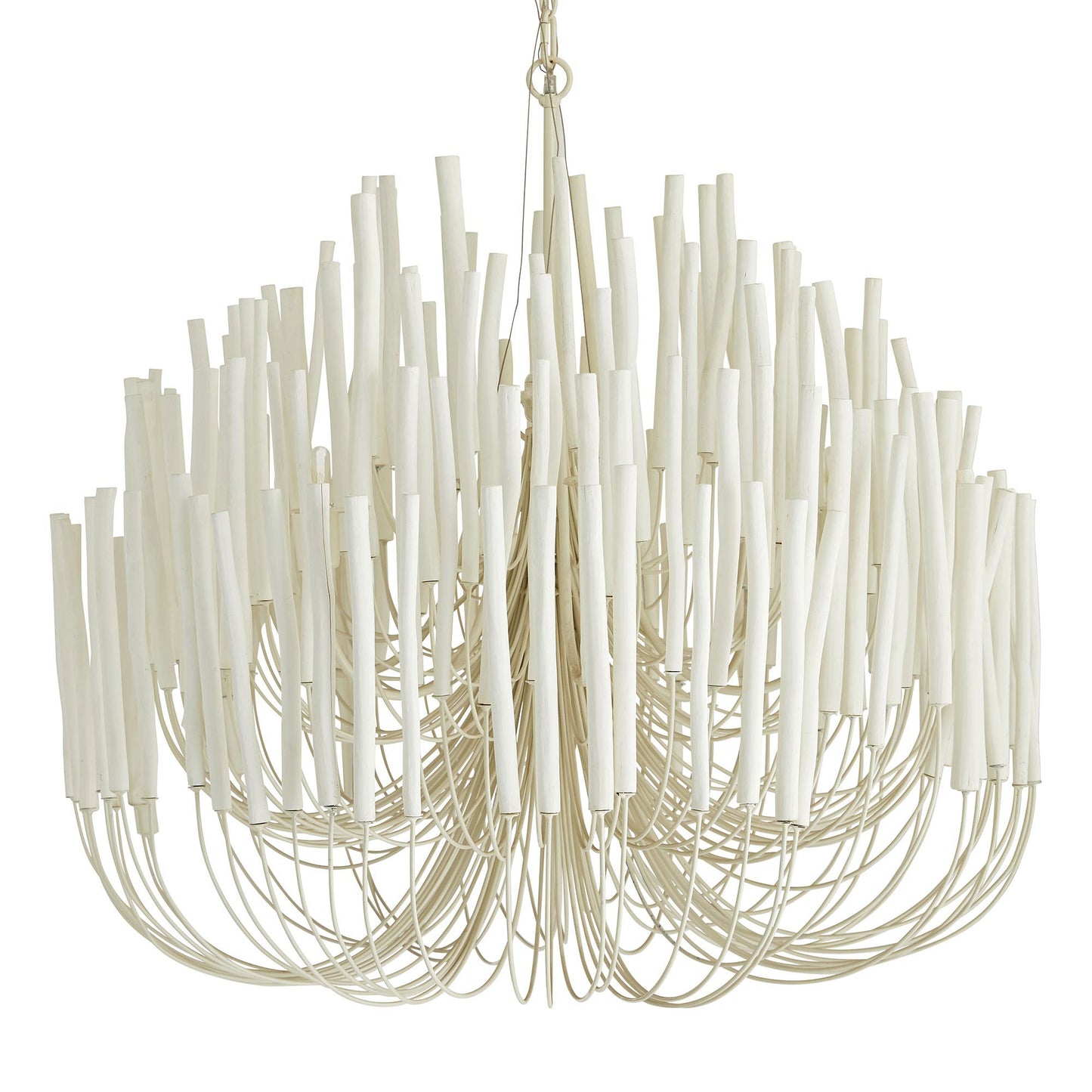 Rylight 5/6-Light Modern Branch Modeling Chandelier in White/Black Color
