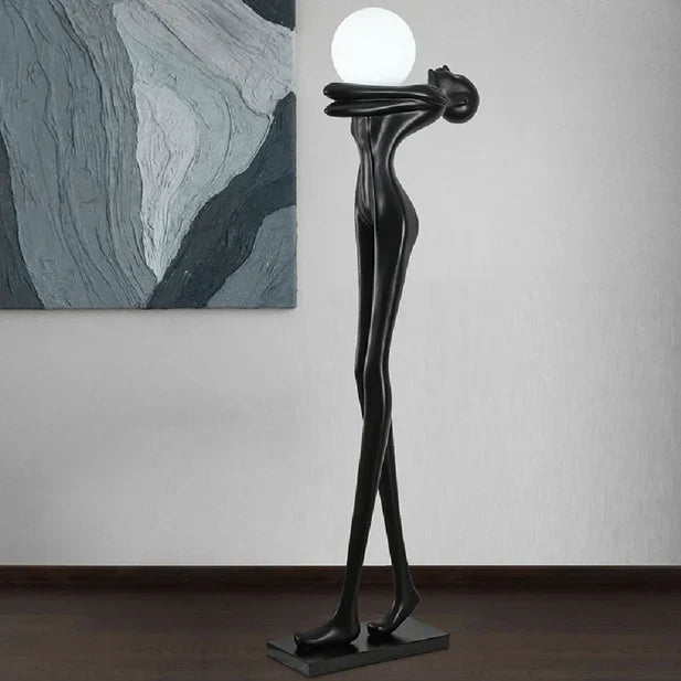 Rylight Art Design Hug Yourself-beeld vloerlamp
