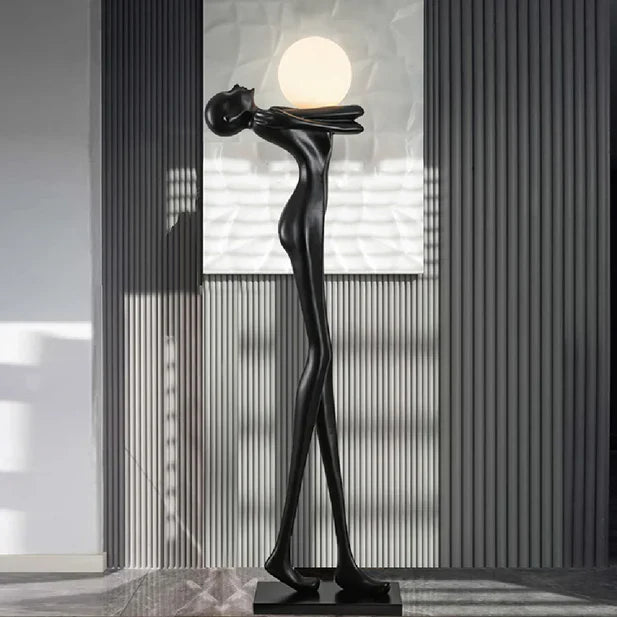 Rylight Art Design Hug Yourself-beeld vloerlamp