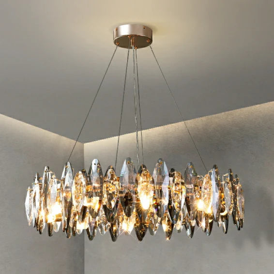 Luxury Leaf Crystal Chandelier for Living Room Modern/Dining Room